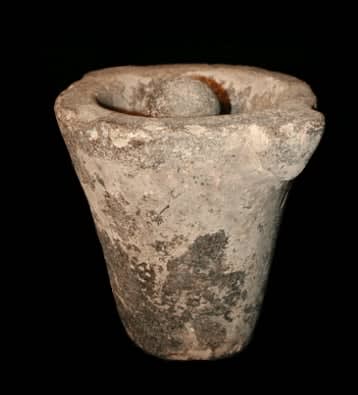 Roman Basalt Mortar and Pestle, 100 CE - 300 CE