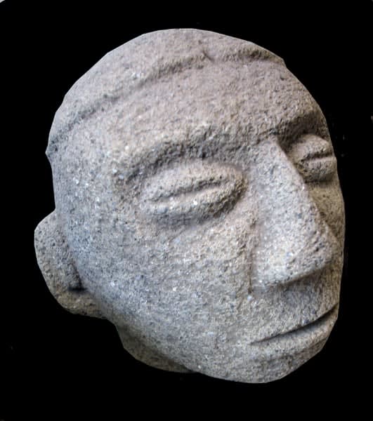 Basalt Trophy Head, 1000 CE - 1550 CE