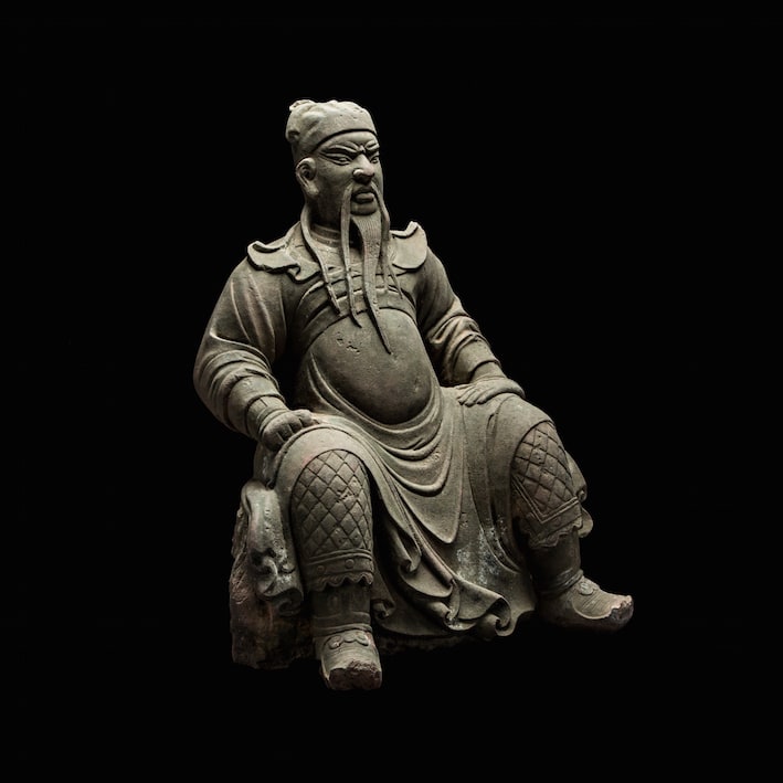 Ming Dynasty Stone Sculpture of Guan Yu, 1368 CE - 1644 CE