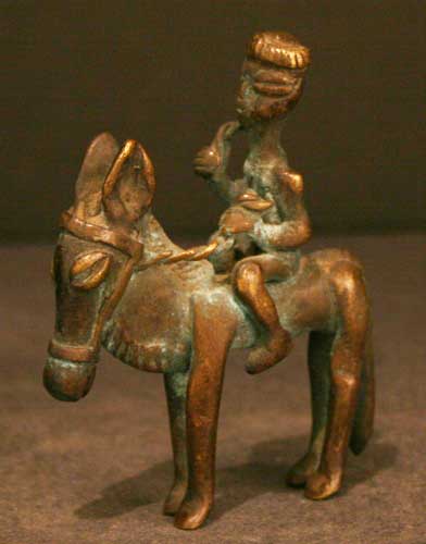 Dan Bronze Sculpture of a Horse and Rider, 20th Century CE