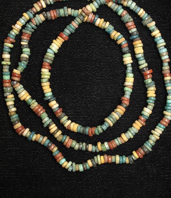 Necklace Of Antique Faience Beads, 1650 BCE - 1085 BCE