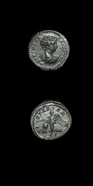 Silver Denarius of Geta Struck While Caesar, 199 CE - 202 CE
