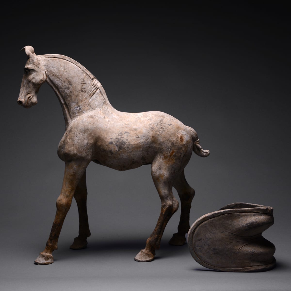 Tang Sculpture of a Horse with Removable Saddle, 618 CE - 906 CE