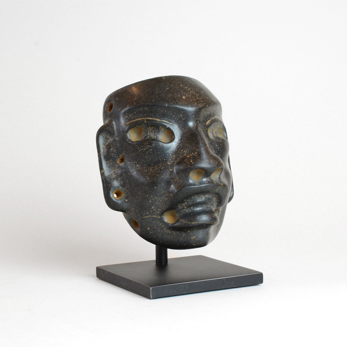 Olmec Black Stone Maskette, 1200 BCE - 900 BCE