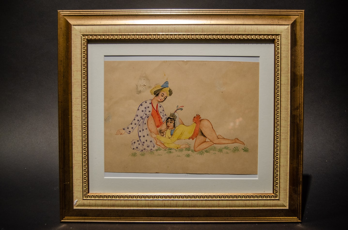 157 - Late Mughal Empire Erotic Manuscript / Painting Inspired by the Kama Sutra, 18th Century CE - 19th Century CE