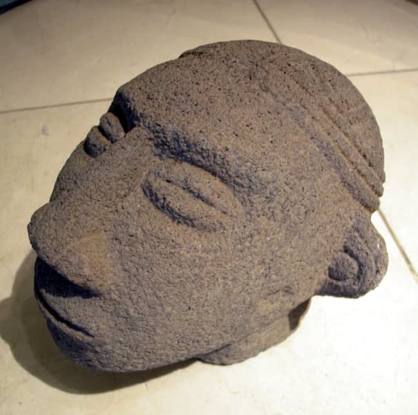 Basalt Trophy Head, 100 CE - 500 CE