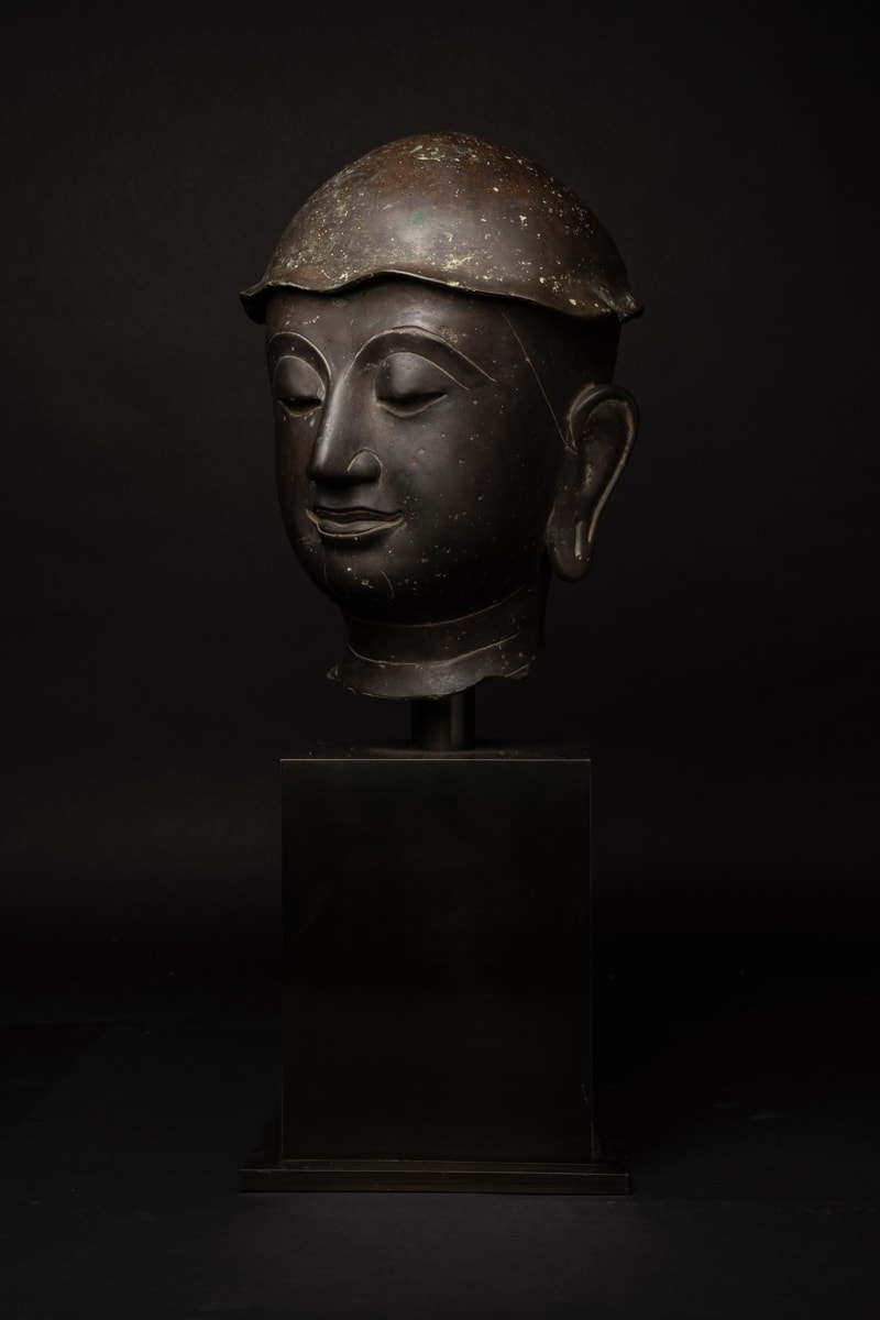 Bronze Head Of A Monk, 1600 CE - 1700 CE
