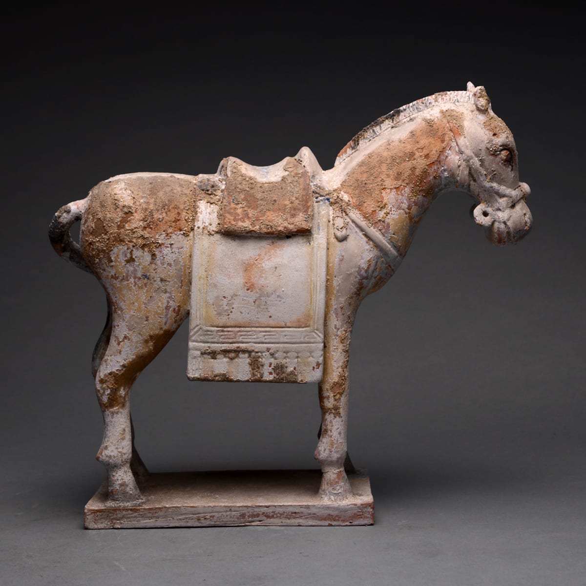 Ming Terracotta Polychrome Sculpture of a Horse, 1368 CE - 1644 CE