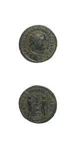 Bronze Antoninianus of Galerius Struck While Caesar, 293 CE - 305 CE