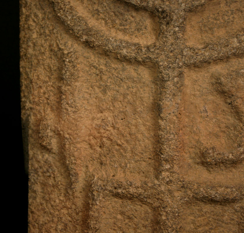 Roman Period Basalt Fragment from a Synagogue Column Depicting a Menorah, 100 CE - 400 CE