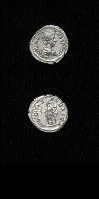 Silver Denarius of Geta Struck While Caesar, 199 CE - 202 CE