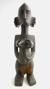 Malinke Wooden Sculpture of a Woman, 19th Century CE - 20th Century CE