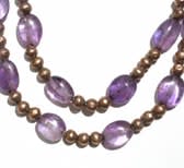 Amethyst and Gold Bead Necklace