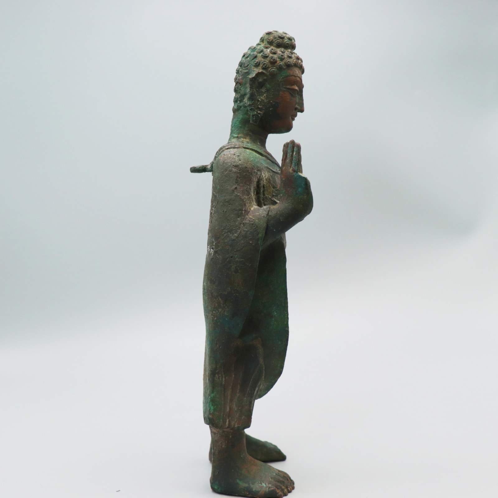 Gandharan Standing Figure of the Buddha, 14th Century CE to 15th Century CE