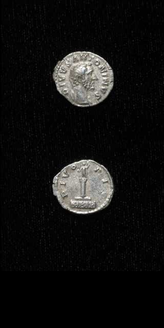 Silver Denarius of Emperor Antoninus Pius Issued Posthumously by Marcus Aurelius and Lucius Verus, 168 CE