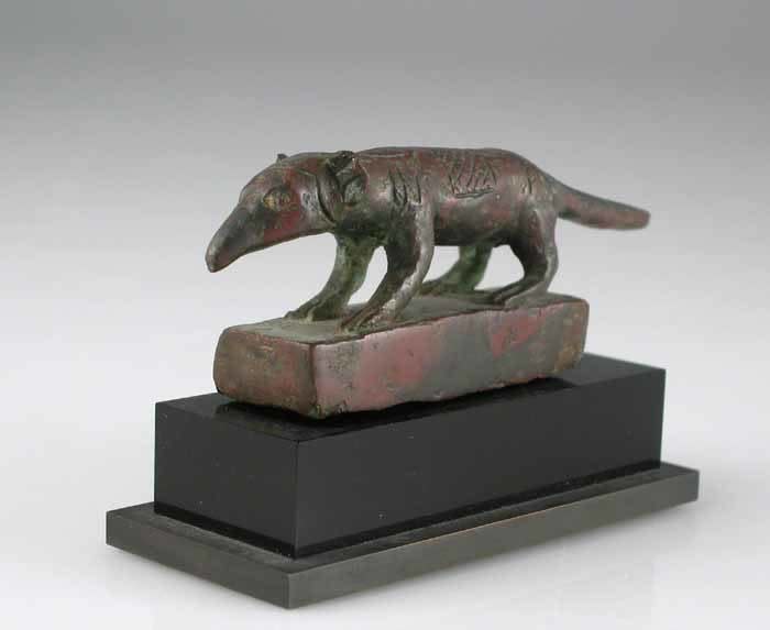 Egyptian Bronze Sculpture of a Mongoose, 600 BCE - 300 CE