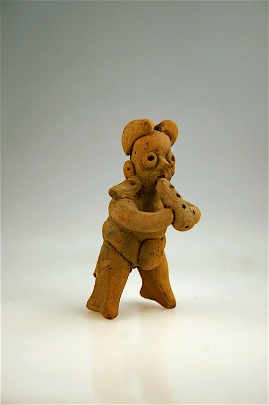 Whistle in the Form of a Flute Player, 300 BCE - 300 CE