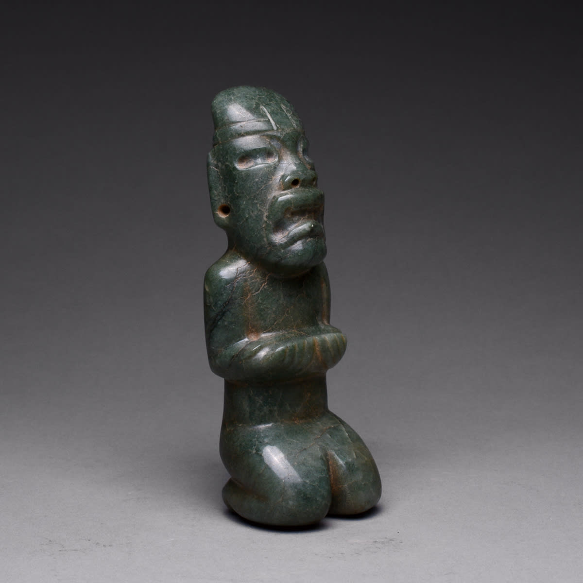 Olmec Jade Figure, 900 BCE - 500 BCE