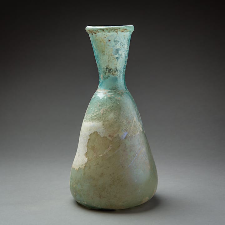 Roman Pale Blue Glass Vase, 100 CE - 300 CE