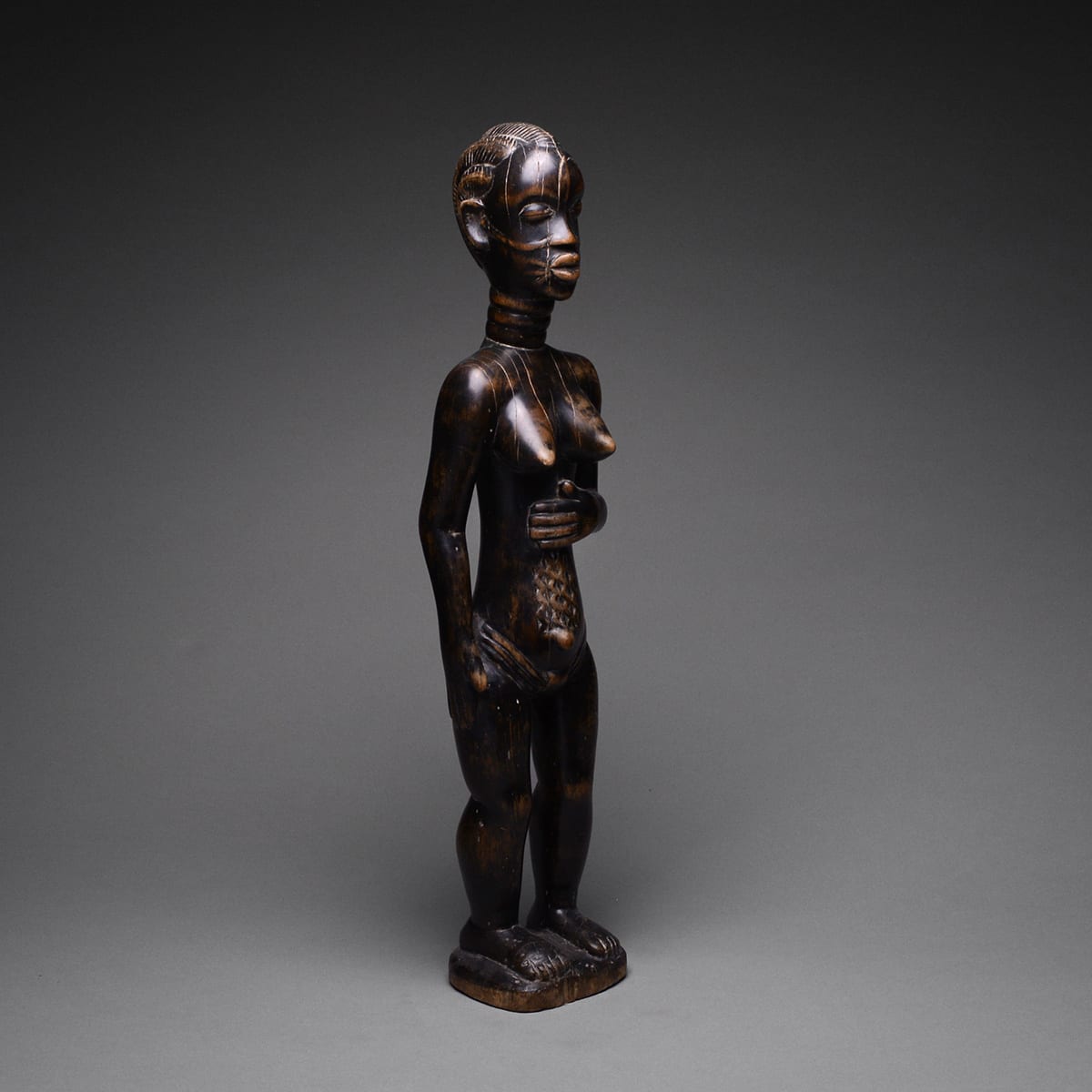 Djimini Wooden Sculpture of a Woman, 20th Century CE