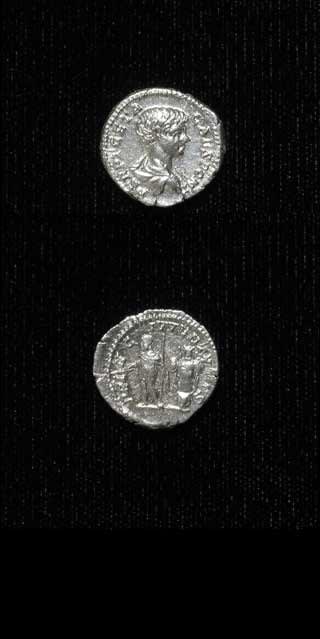 Silver Denarius of Geta Struck While Caesar, 199 CE - 202 CE