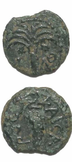 Bronze Prutah of the Procurator of Judea <i>Coponius</i>, 9 CE