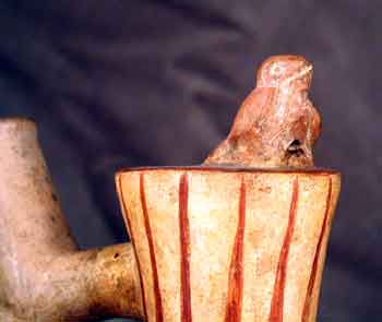 Moche Stirrup-Spouted Vessel with Marine Motifs, 1 CE - 300 CE