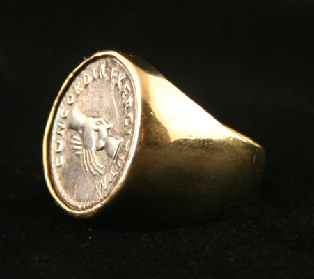 Silver coin of Roman Emperor Nerva, 96 CE - 98 CE