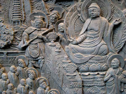 Pair of Song Dynasty Panels Featuring Scenes from the Lotus Sutra (妙法蓮華經), 960 CE - 1276 CE