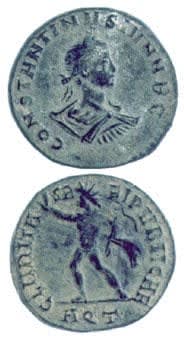 Bronze Follis of Constantine II Struck While Caesar, 316 CE - 335 CE