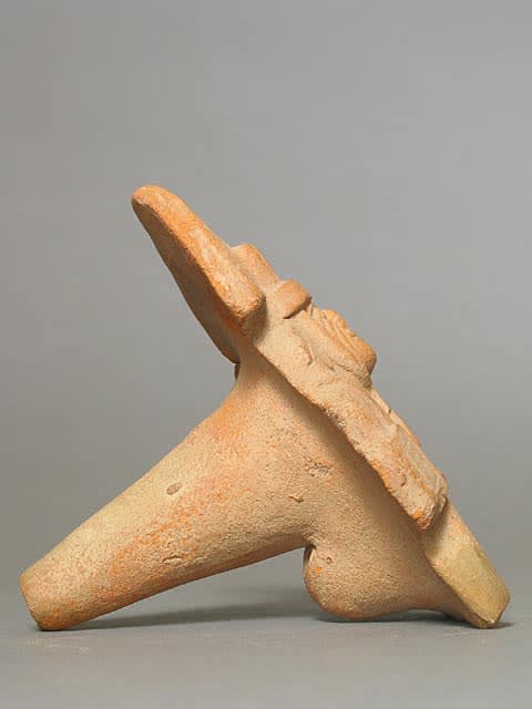 Moche Molded Whistle Depicting a Warrior, 500 CE - 700 CE