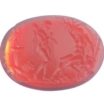 Classical Revival Intaglio of Herakles & Omphale, 18th Century CE