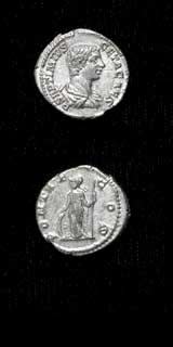 Silver Denarius of Geta Struck While Caesar, 202 CE - 209 CE