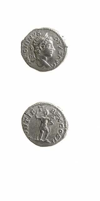 Silver Denarius of Emperor Caracalla, 200 CE - 210 CE