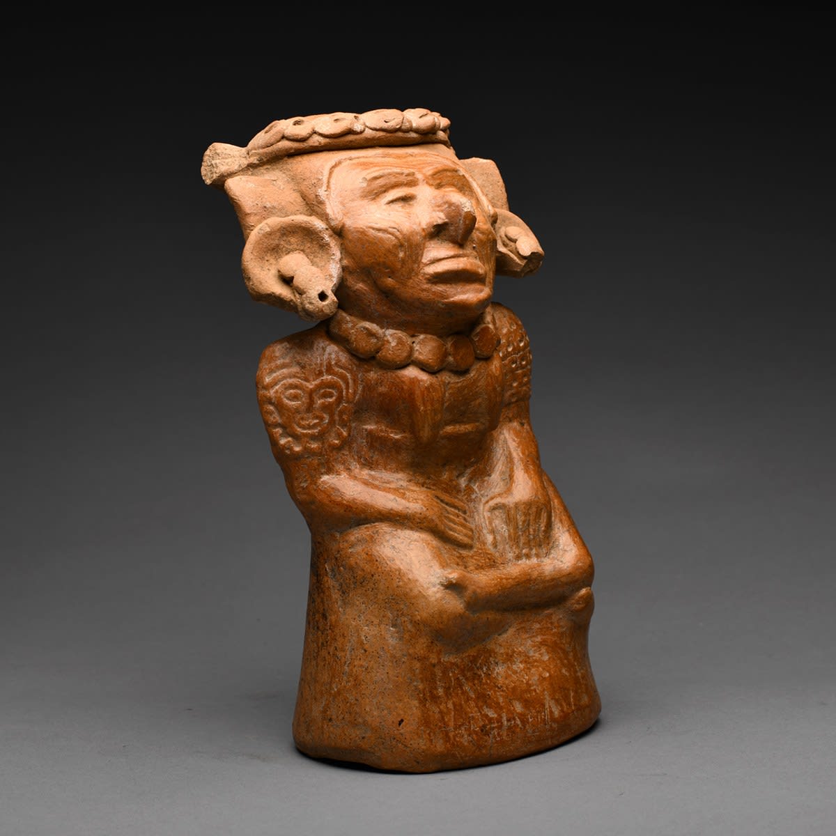 Mayan Terracotta Figure of a Deity, 300 CE - 600 CE