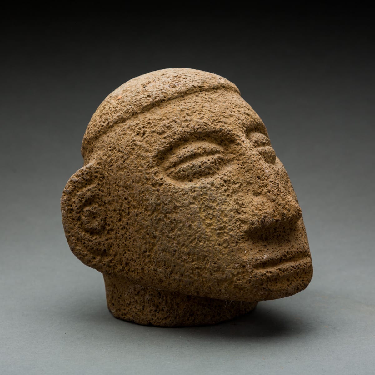 Basalt Trophy Head, 100 CE - 500 CE