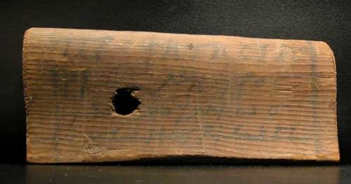 Egyptian Wooden Inscribed Fragment, 200 BCE - 200 CE