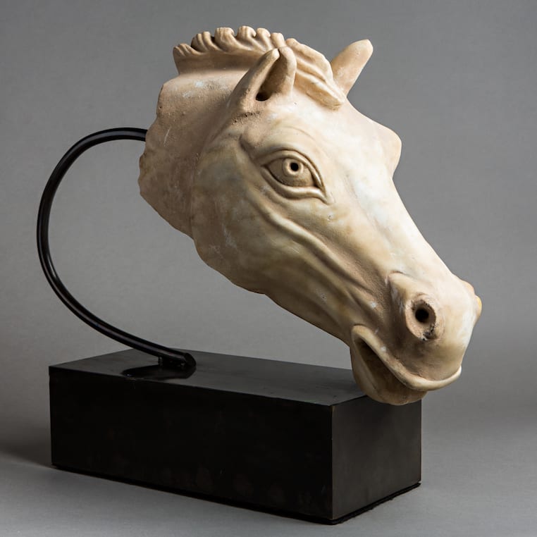 Neo-Classical Sculpture of a Horse Head, 19th Century CE