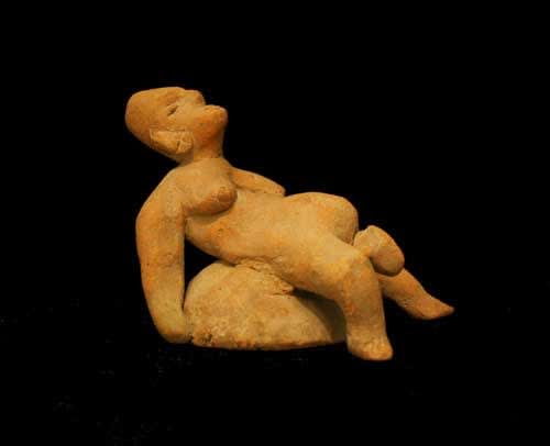 Colima Terracotta Figure of a Woman Giving Birth, 300 BCE - 200 CE