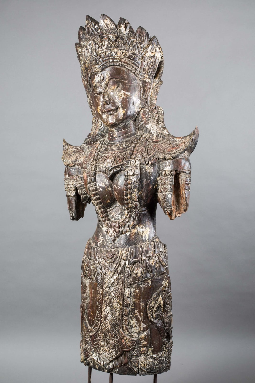Thai Lan Na style wooden sculpture of Tara, 16th Century - 18th Century CE