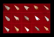 Set of Fifteen Neolithic Flint Arrowheads, 6000 BCE - 4000 BCE