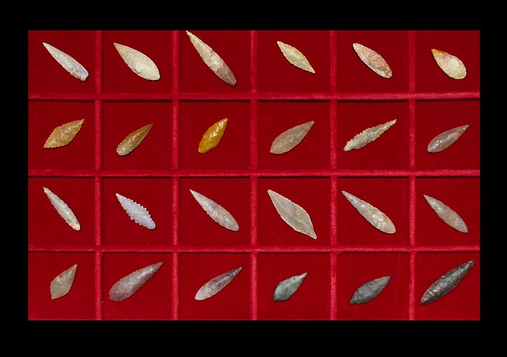 Set of Twenty-Four Neolithic Flint Arrowheads, 6000 BCE - 4000 BCE