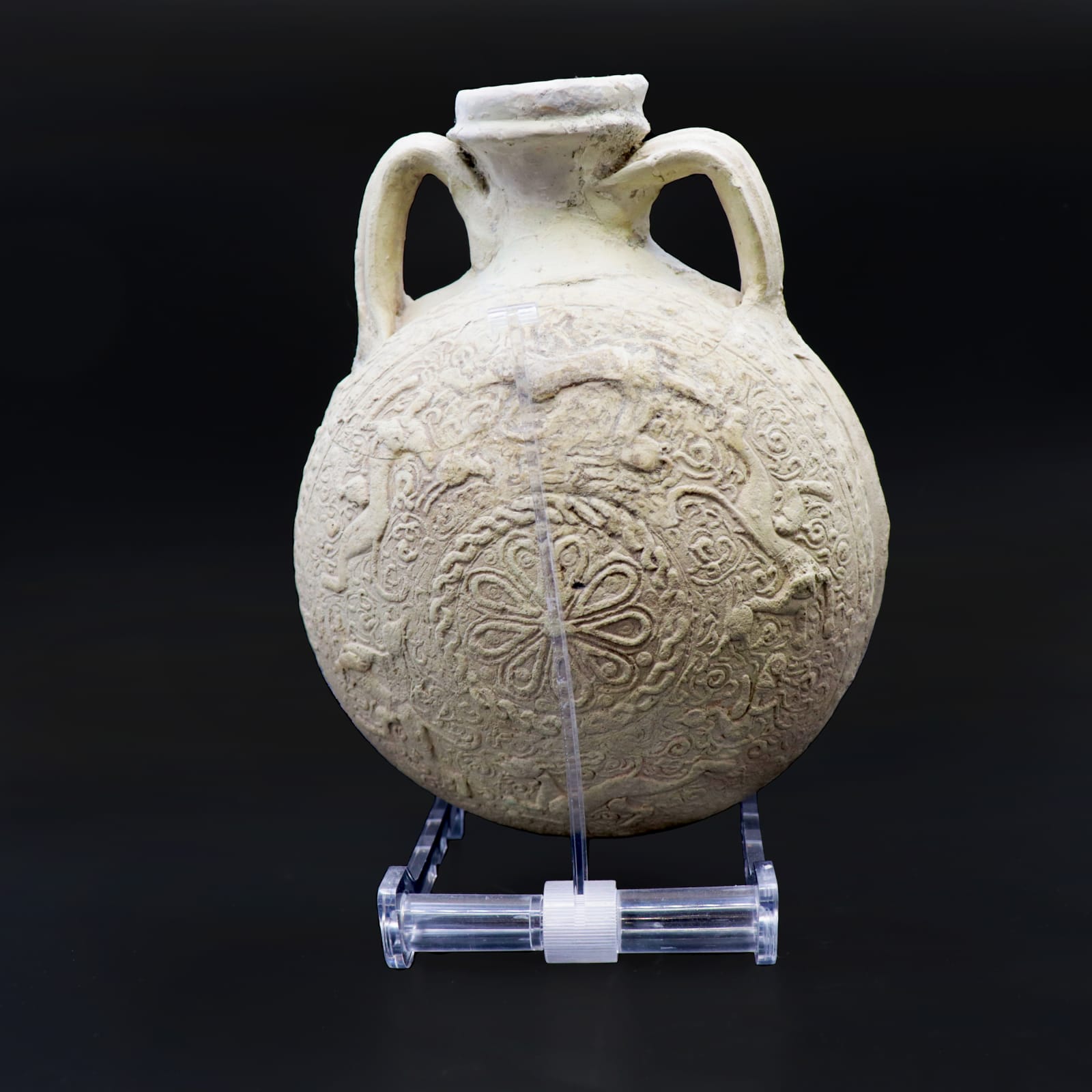 Umayyad or Abbasid Unglazed Pilgrim Flask, 7th Century CE - 9th Century CE
