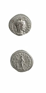 Silver Denarius of Emperor Elagabalus, 220 CE - 222 CE