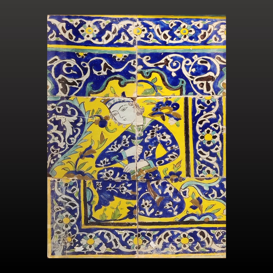 Panel of Safavid Ornate Tiles, Sixteenth to Seventeenth Century AD
