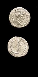 Silver Denarius of Emperor Caracalla, 210 CE - 213 CE