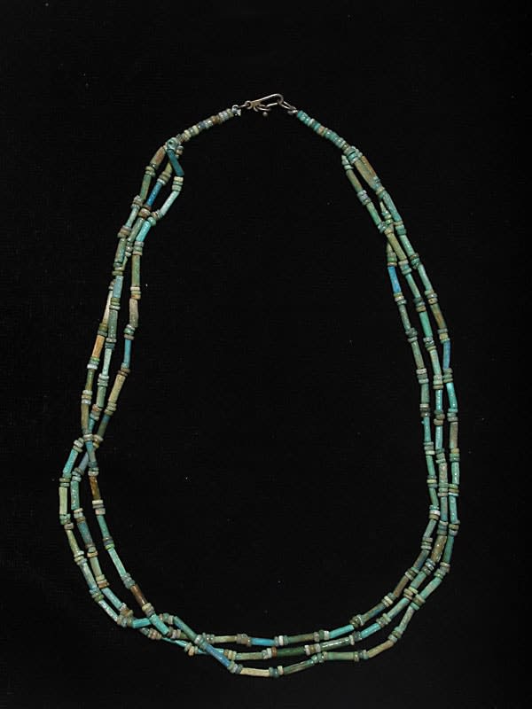 Necklace Of Egyptian New Kingdom Faience Beads, 1600 BCE - 1100 BCE