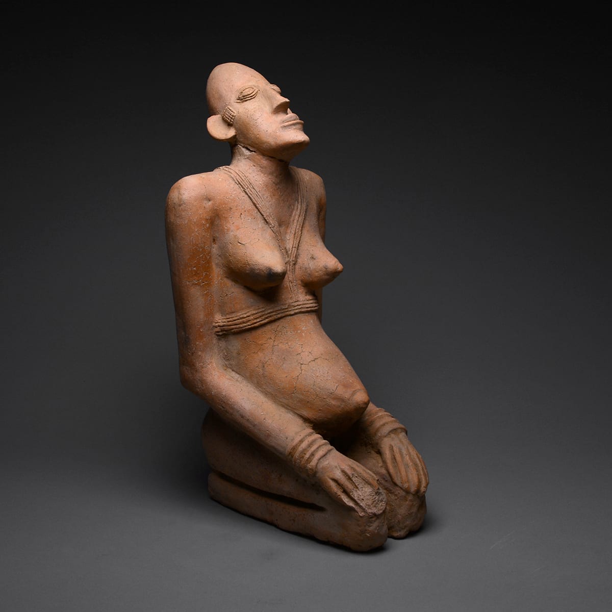 Djenne Terracotta Figure of a Kneeling Female., 1200 BCE - 1400 CE