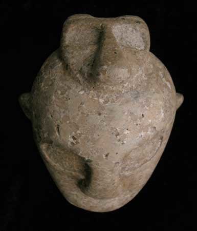 Stone Trophy Head with Jaguar-Face Headdress, 100 CE - 500 CE