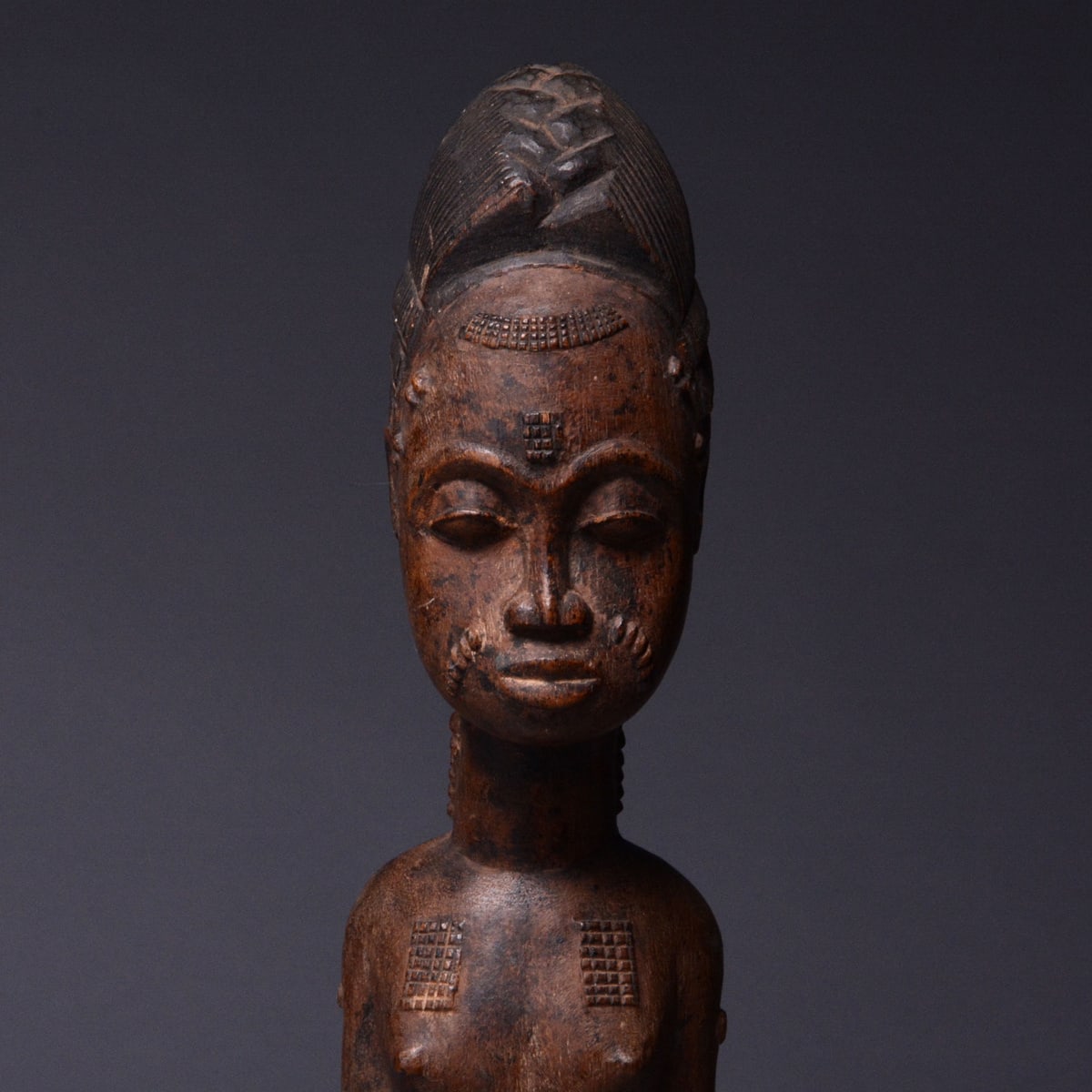 Baule Blolo Bian Sculpture of a Standing Man, 20th Century CE